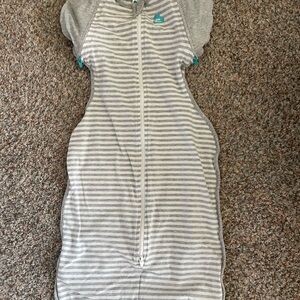 Love to Dream Gray and White Swaddle Bag